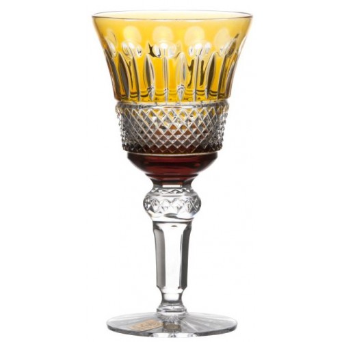 Crystal wine glass Tomy, color amber, volume 180 ml