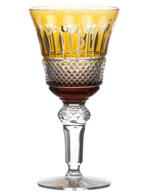 Crystal wine glass Tomy, color amber, volume 180 ml