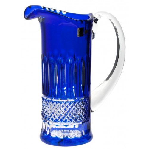 Crystal pitcher Tomy, color blue, volume 1200 ml
