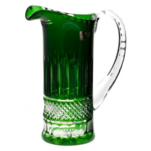 Crystal pitcher Tomy, color green, volume 1200 ml