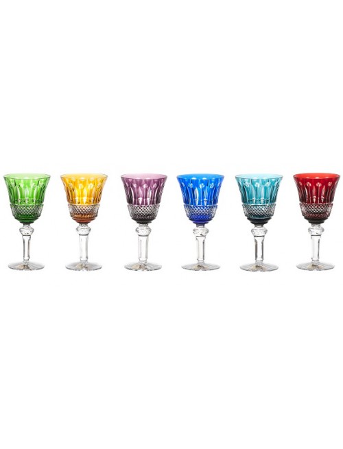 Crystal Set Wine Glass Tomy, color mix, volume 180 ml