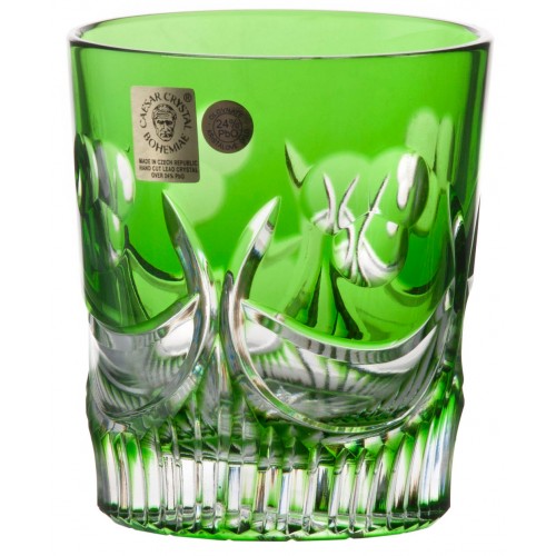 Crystal glass Diadem, color green, volume 290 ml