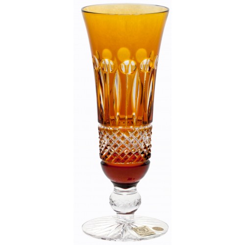 Crystal flute Tomy, color amber, volume 150 ml