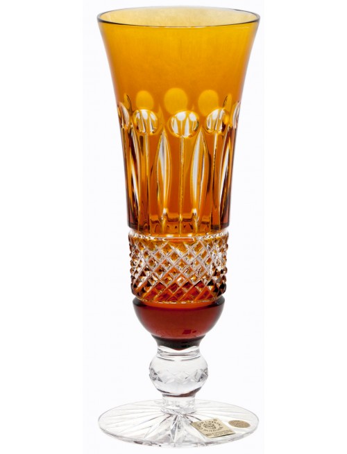 Crystal flute Tomy, color amber, volume 150 ml
