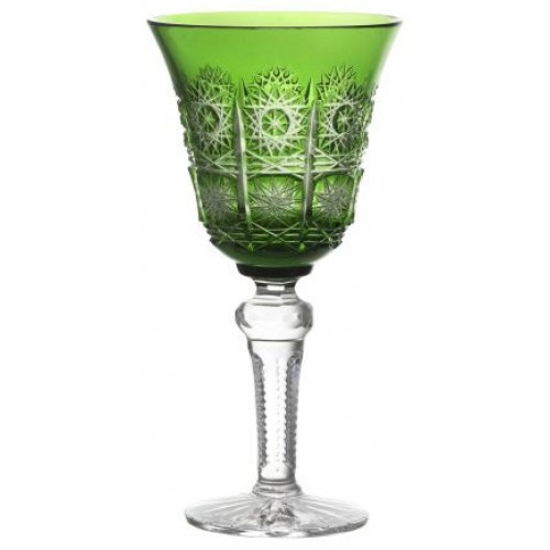 Crystal wine glass Paula, color green, volume 240 ml