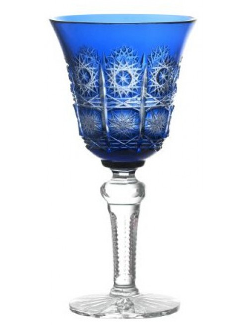Crystal wine glass Paula, color blue, volume 240 ml