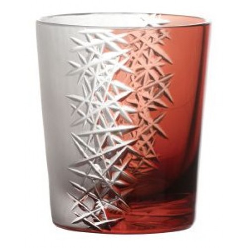Crystal glass Hoarfrost, color ruby, volume 290 ml