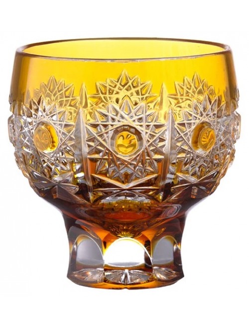 Crystal shot glass Petra, color amber, volume 70 ml