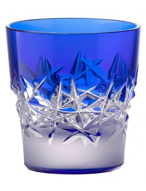 Crystal shot glass Hoarfrost, color blue, volume 50 ml