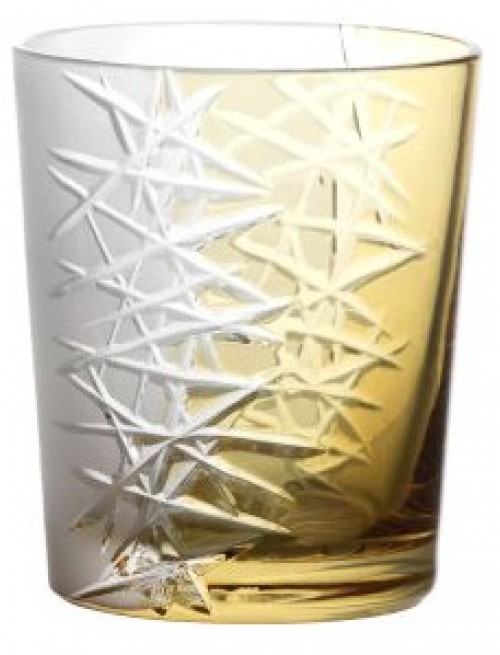 Crystal glass Hoarfrost, color amber, volume 290 ml