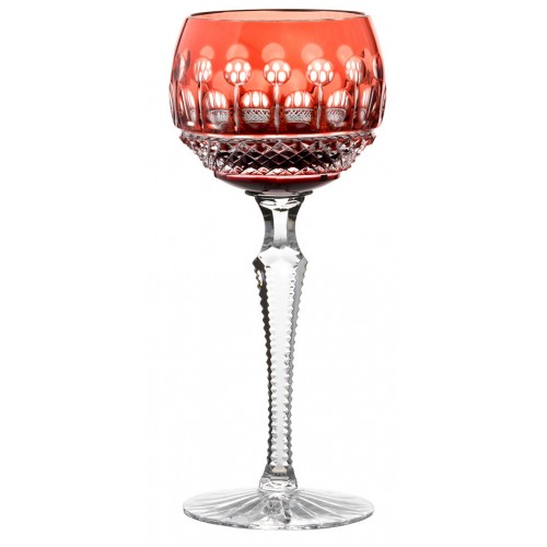 Crystal wine glass Tomy, color ruby, volume 190 ml