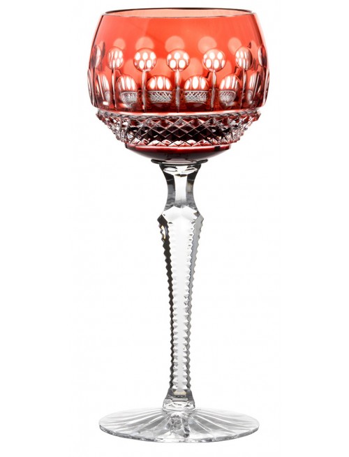 Crystal wine glass Tomy, color ruby, volume 190 ml