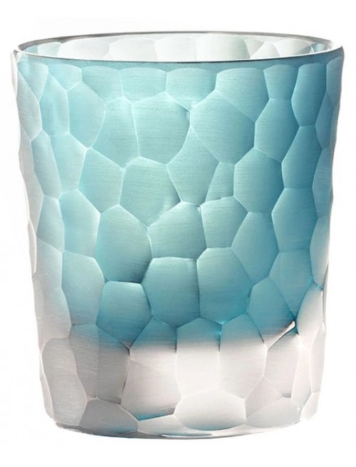 Crystal shot glass Marbles, color azure, volume 45 ml