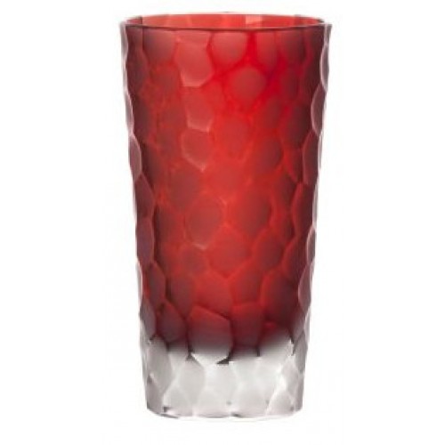Crystal glass Marbles, color ruby, volume 320 ml