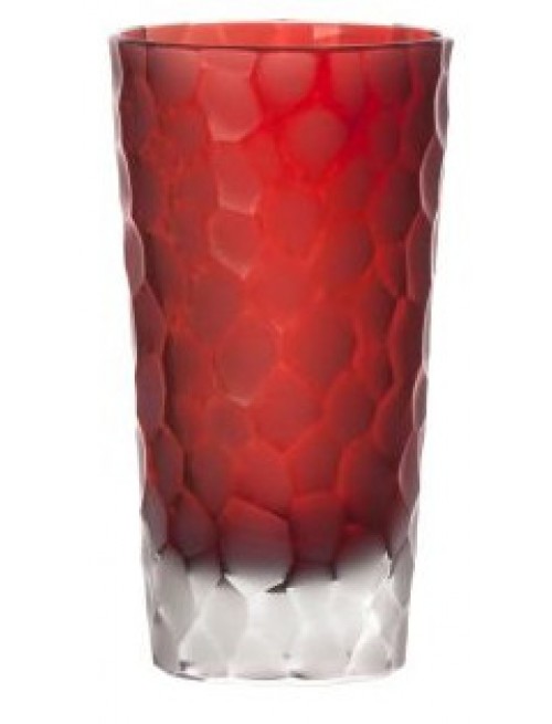 Crystal glass Marbles, color ruby, volume 320 ml
