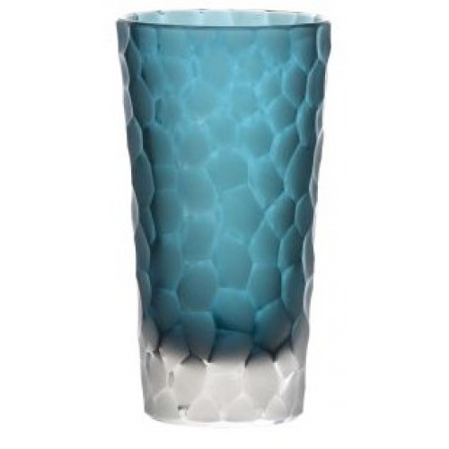 Crystal glass Marbles, color azure, volume 320 ml