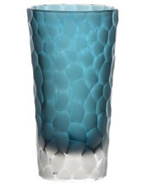 Crystal glass Marbles, color azure, volume 320 ml