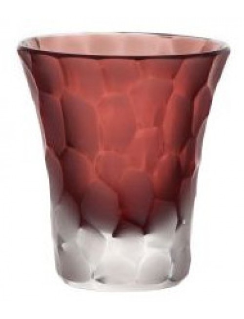 Crystal shot glass Marbles, color ruby, volume 45 ml