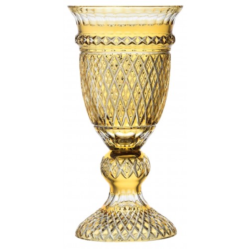 Crystal vase Chaturant, color amber, height 445 mm