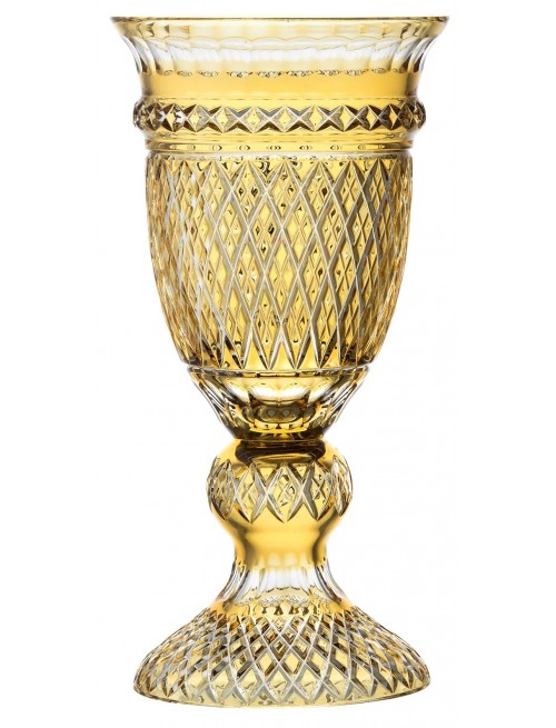 Crystal vase Chaturant, color amber, height 445 mm