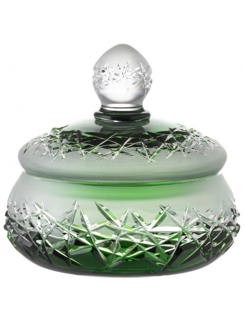 Crystal box Hoarfrost, color green, height 165 mm