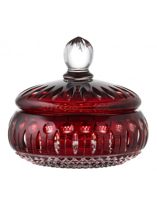 Crystal box Tomy, color ruby, height 165 mm