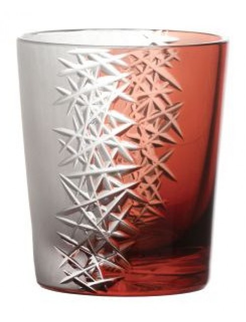 Crystal glass Hoarfrost, color ruby, volume 290 ml
