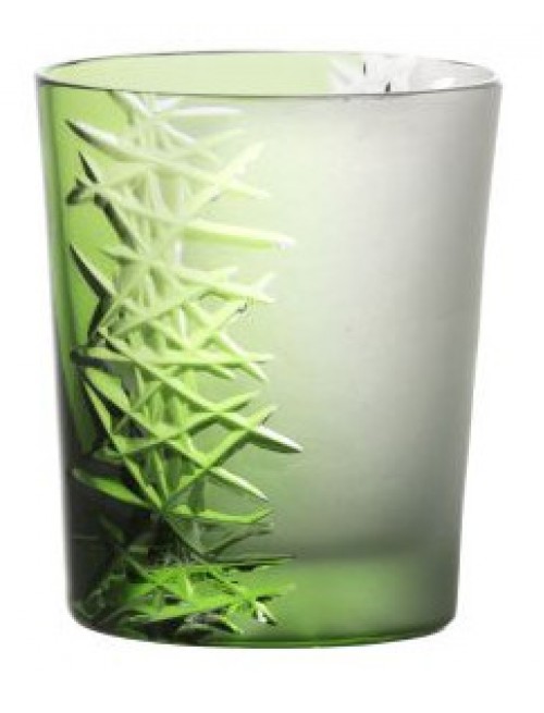 Crystal glass Hoarfrost, color green, volume 290 ml
