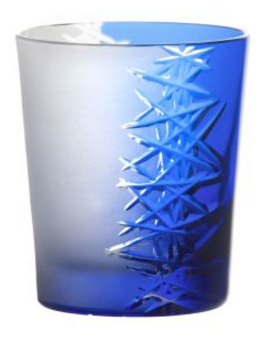 Crystal glass Hoarfrost, color blue, volume 290 ml