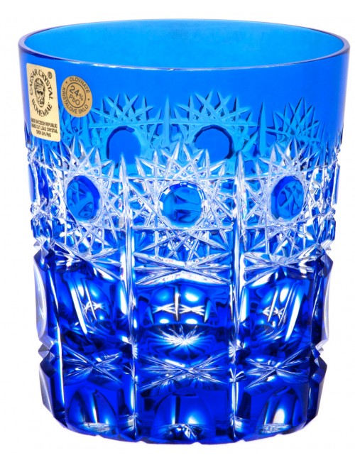 Crystal glass Petra, color blue, volume 290 ml