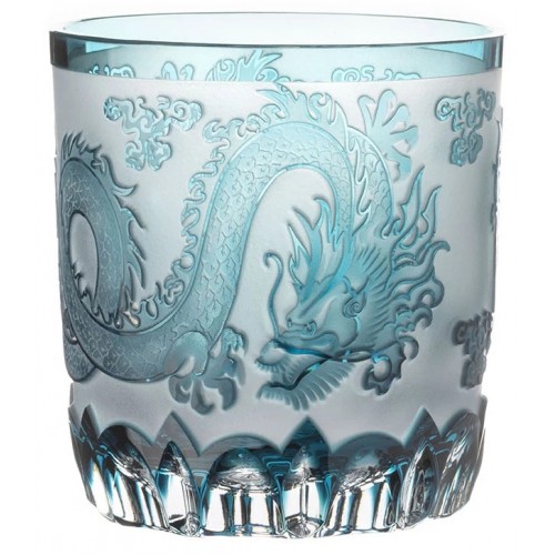 Crystal glass Dragon, color azure, volume 240 ml