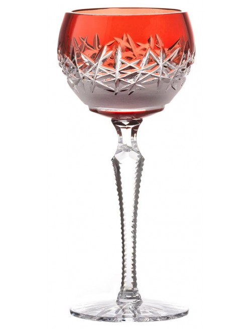 Crystal wine glass Hoarfrost, color ruby, volume 190 ml
