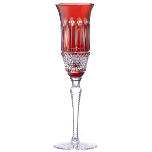 Crystal flute Tomy, color ruby, volume 150 ml