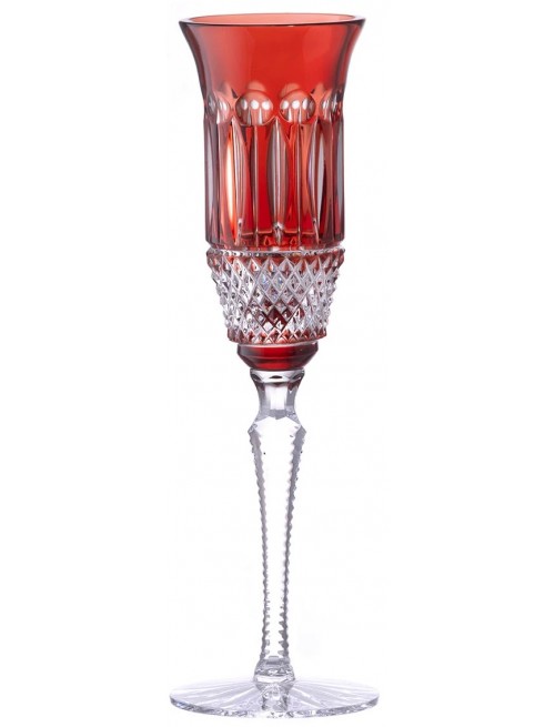 Crystal flute Tomy, color ruby, volume 150 ml
