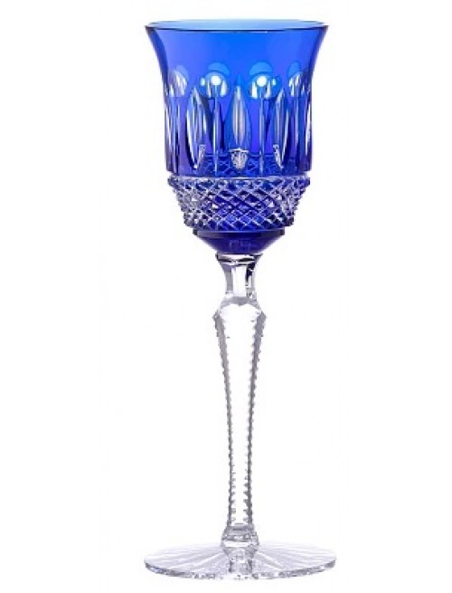 Crystal wine glass Tomy, color blue, volume 180 ml