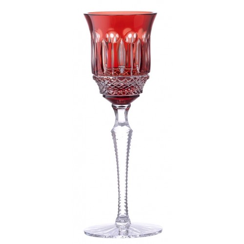 Crystal wine glass Tomy, color ruby, volume 180 ml