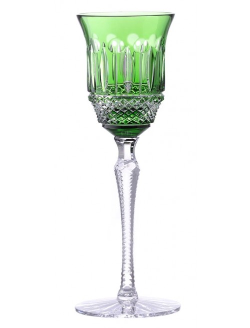 Crystal wine glass Tomy, color green, volume 180 ml