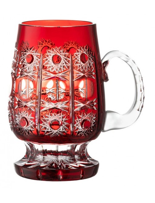 Crystal glass Petra, color ruby, volume 650 ml