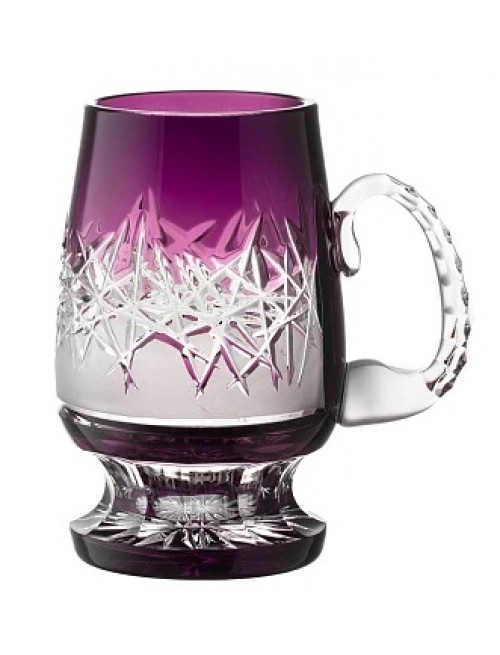 Crystal glass Hoarfrost, color violet, volume 650 ml