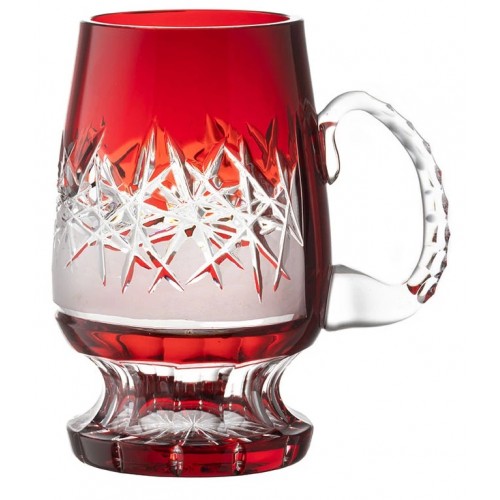 Crystal glass Hoarfrost, color ruby, volume 650 ml