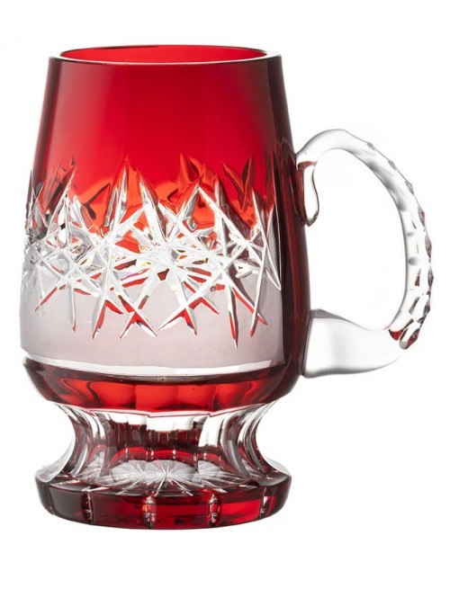 Crystal glass Hoarfrost, color ruby, volume 650 ml
