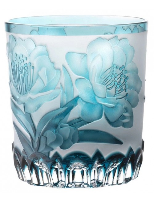 Crystal glass Sakura, color azure, volume 240 ml