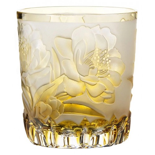 Crystal glass Sakura, color amber, volume 240 ml