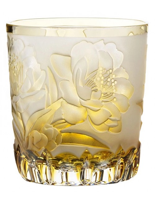 Crystal glass Sakura, color amber, volume 240 ml