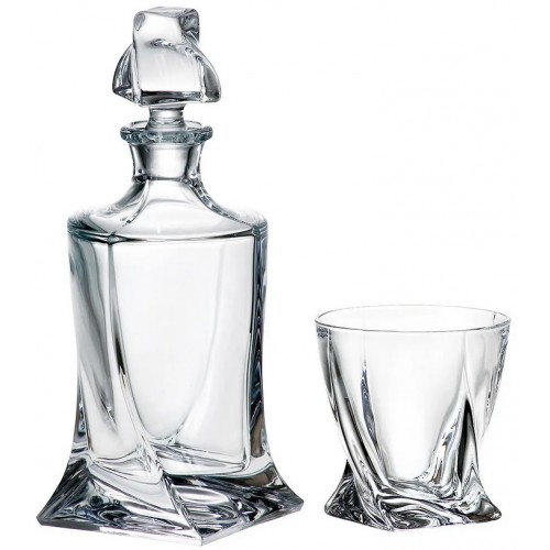 Crystal set of Whisky Quadro 1+6, unleaded crystalite
